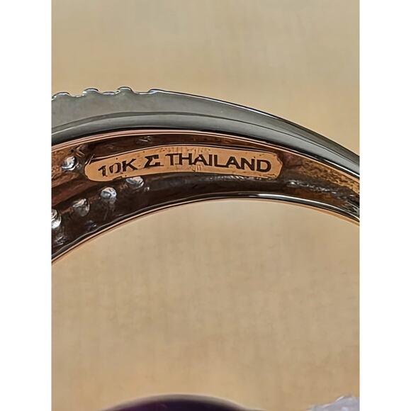 10k Yellow Gold Ring 1.42ct Square Cushion Chrome Diopside W/.57 Zircon Size 8 - Picture 8 of 12